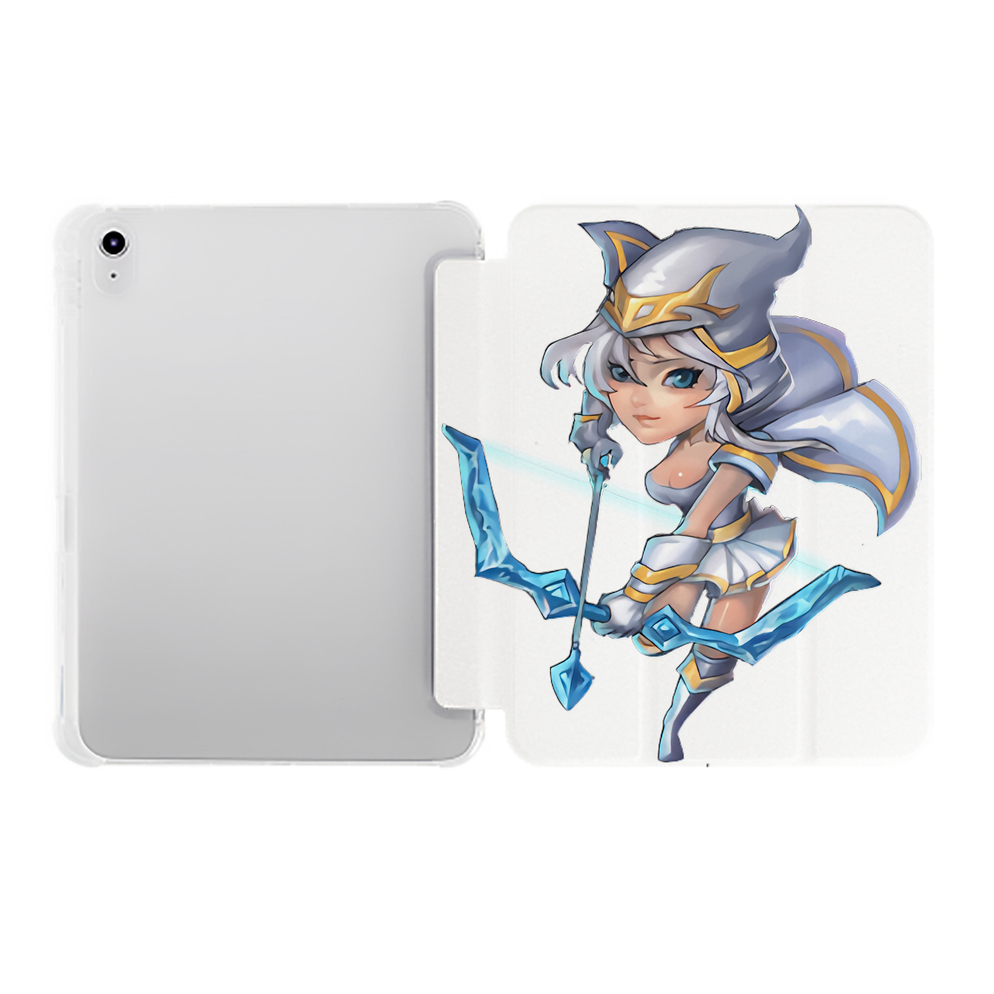 （画像用） リーグ・オブ・レジェンド League of Legends LOL IPad ケース ペン収納付き 三つ折りスタンド PUレザー×シリコン 対応機種9.5/10.5/10.9インチ